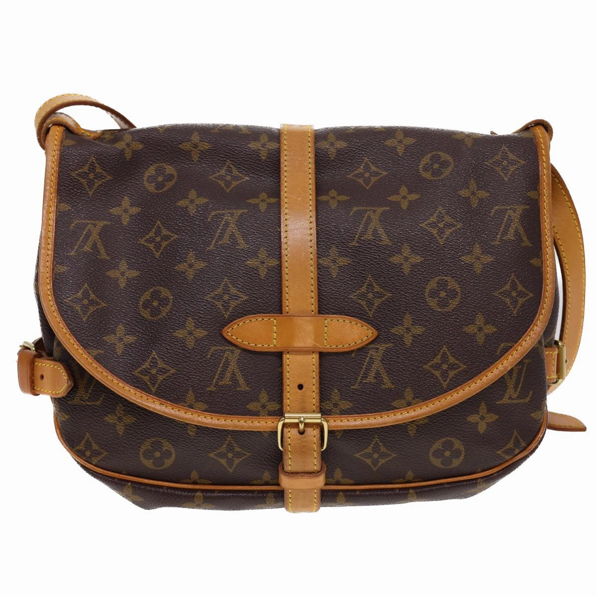 LOUIS VUITTON Monogram Saumur 30 Shoulder Bag M42256 LV yk6438
