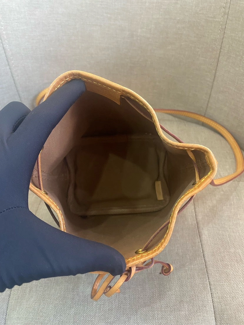 Louis Vuitton Nano Noe Brown Monogram Canvas Crossbody Bag 13x16cm