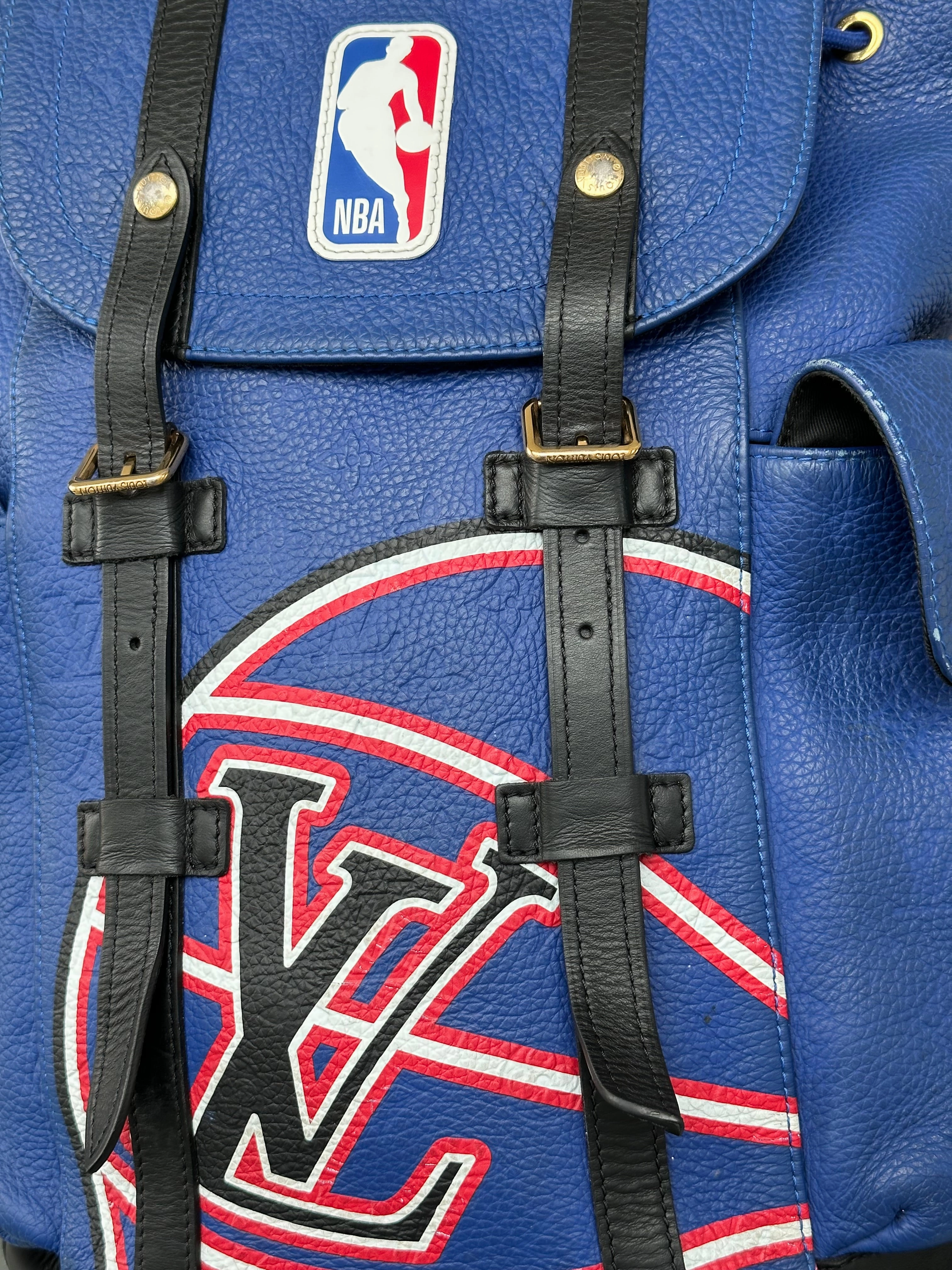 Louis Vuitton NBA Blue Monogram Christopher Backpack