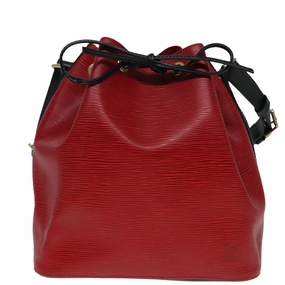 Louis Vuitton Noe Red Leather Shoulder Bag