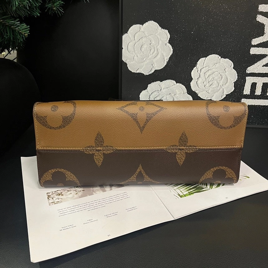Louis Vuitton On The Go Medium Brown Shoulder Bag