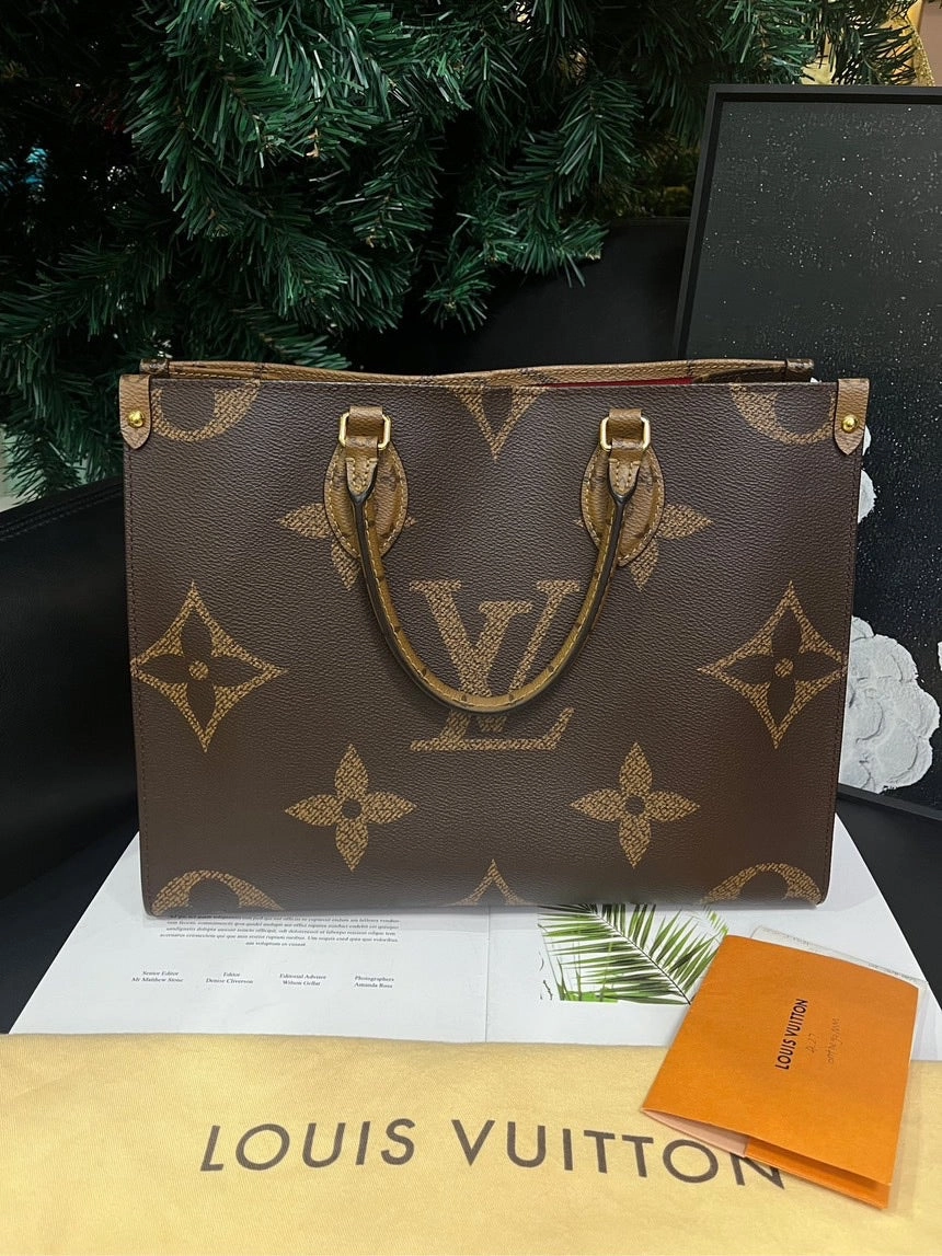 Louis Vuitton On The Go Medium Brown Shoulder Bag