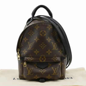 LOUIS VUITTON Palm Springs Mini Monogram Canvas Backpack Brown