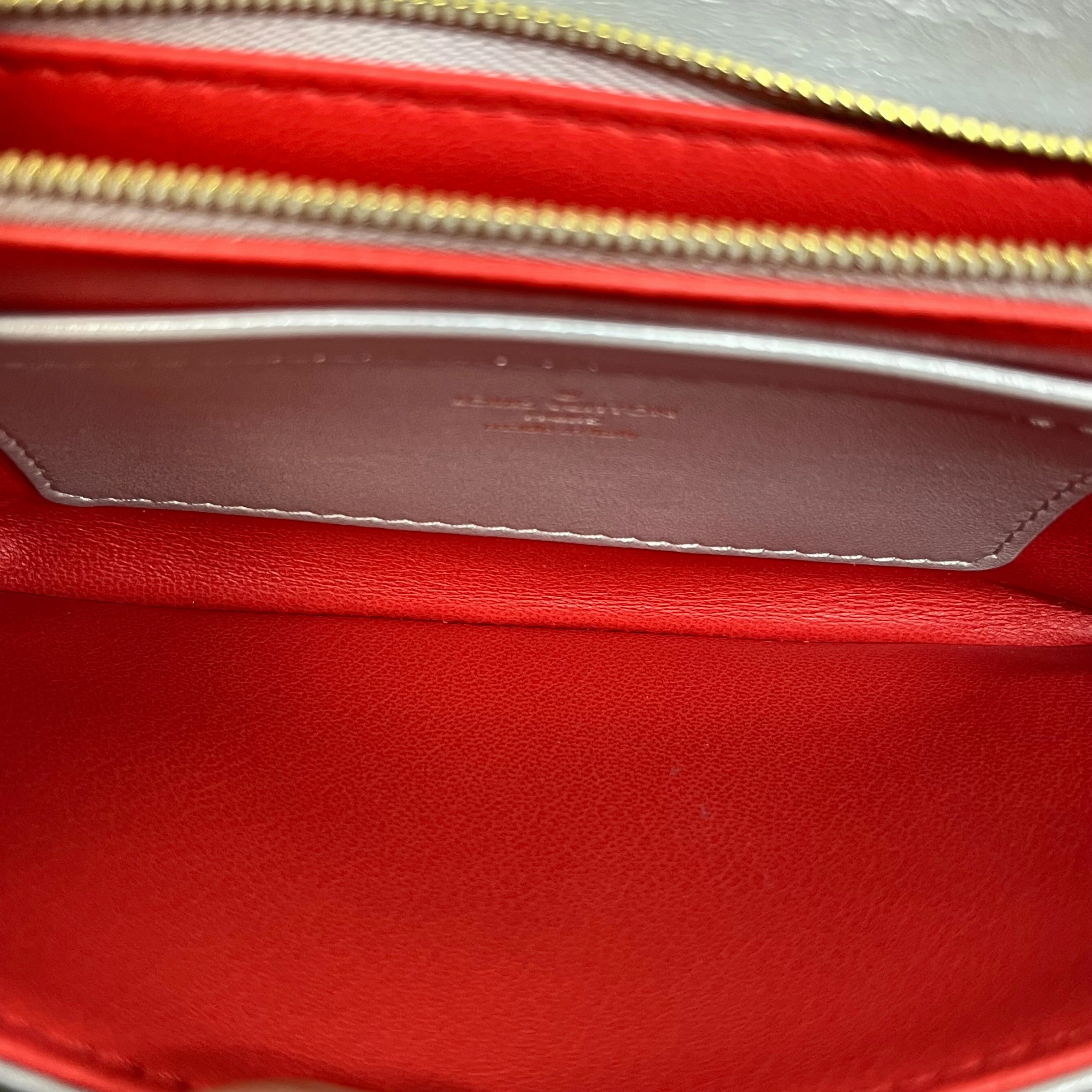 LOUIS VUITTON Pochette Coussin Monogram Embossed Lambskin Crossbody Bag