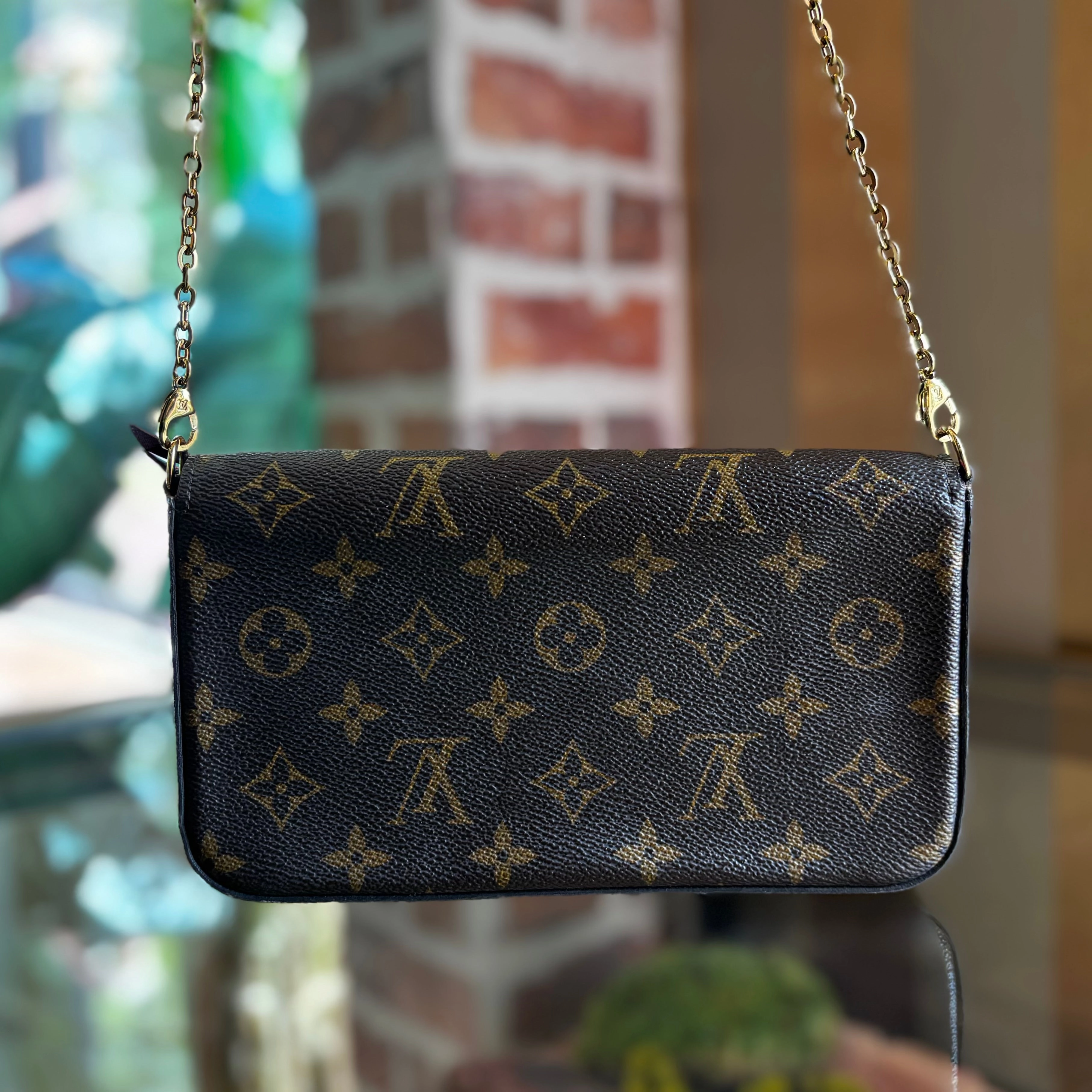 LOUIS VUITTON Pochette Felicie Monogram Canvas Crossbody Bag