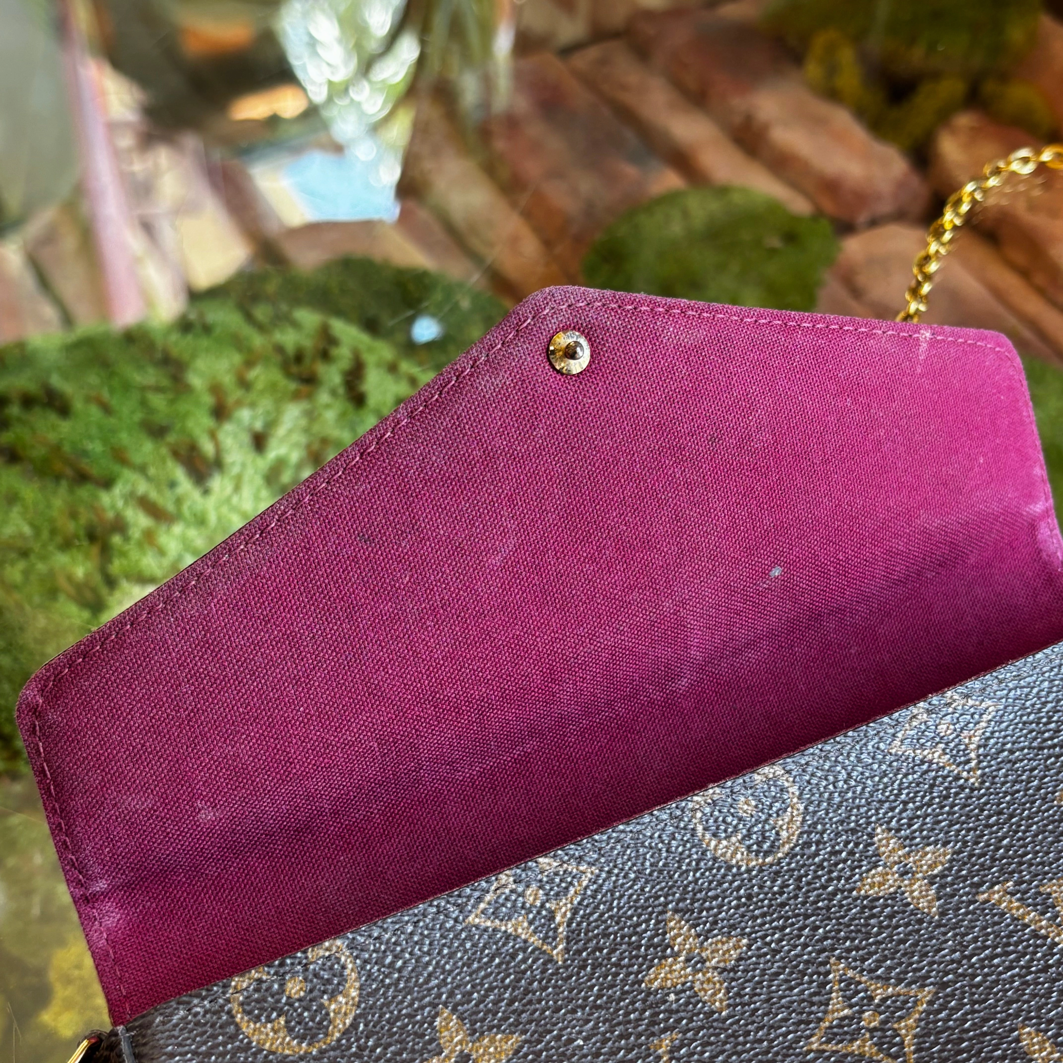 LOUIS VUITTON Pochette Felicie Monogram Canvas Crossbody Bag