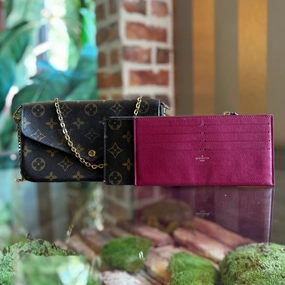 LOUIS VUITTON Pochette Felicie Monogram Canvas Crossbody Bag