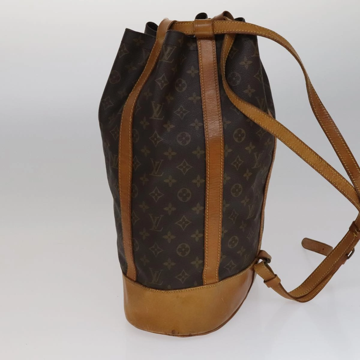 Louis Vuitton Randonne Brown Canvas Shoulder Bag