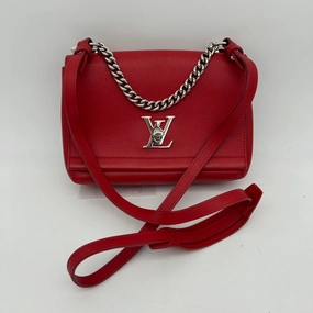 Louis Vuitton Red Leather Shoulder Bag