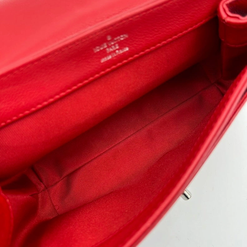 Louis Vuitton Red Leather Shoulder Bag