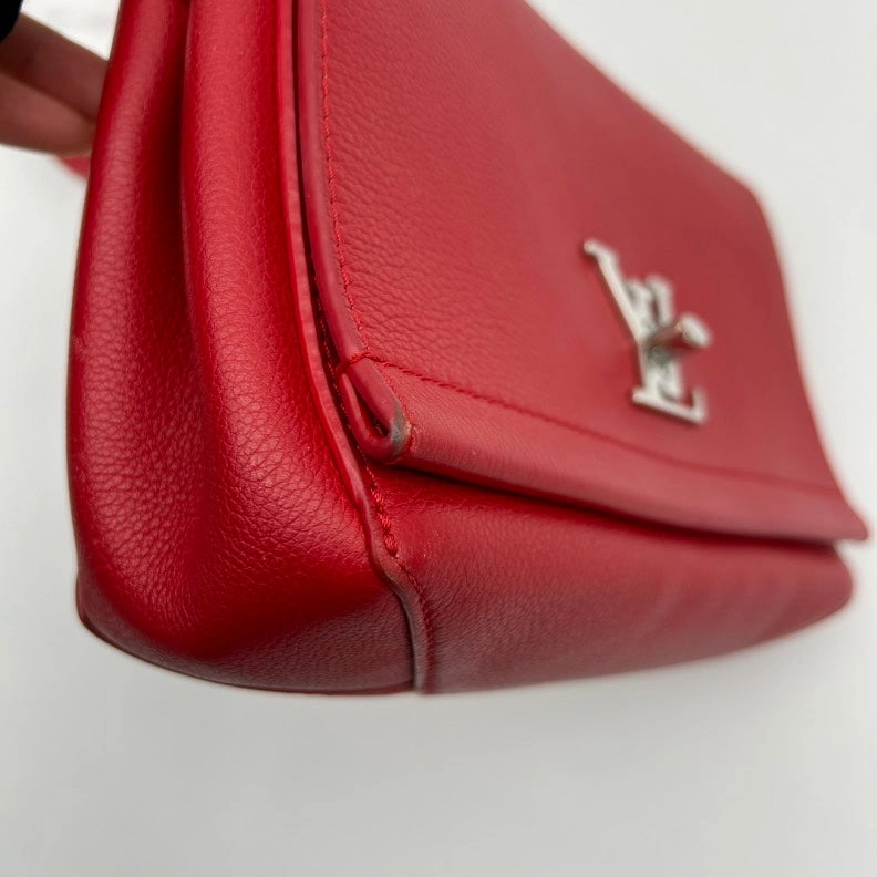 Louis Vuitton Red Leather Shoulder Bag