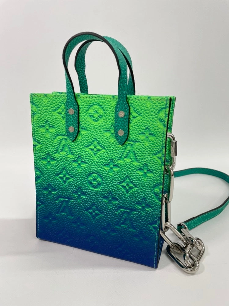 Louis Vuitton Sac Plat XS 2way Bag Ombre Green Leather Mini Crossbody