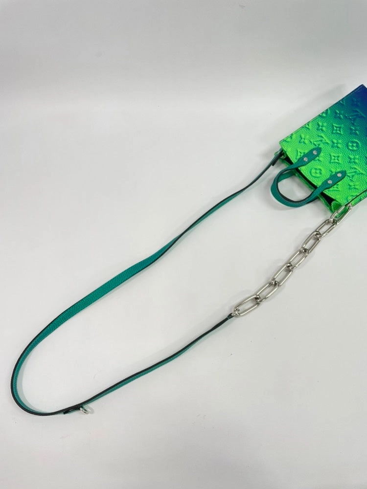 Louis Vuitton Sac Plat XS 2way Bag Ombre Green Leather Mini Crossbody