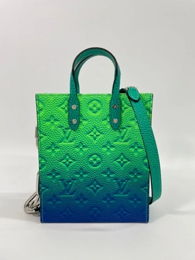 Louis Vuitton Sac Plat XS 2way Bag Ombre Green Leather Mini Crossbody