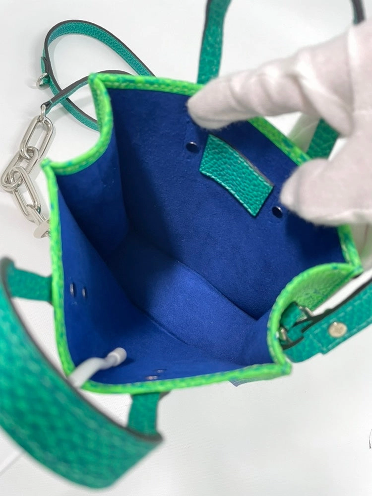 Louis Vuitton Sac Plat XS 2way Bag Ombre Green Leather Mini Crossbody