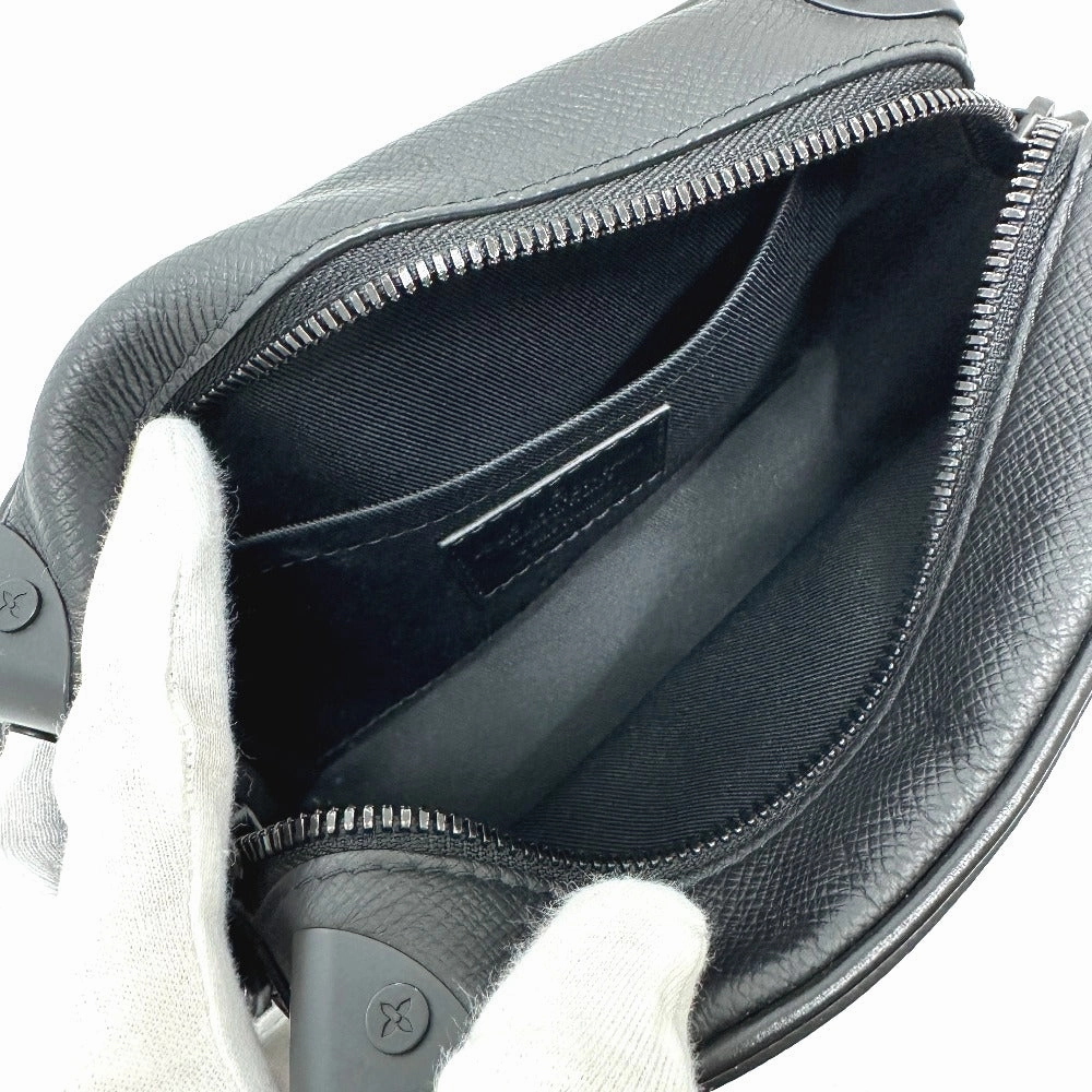 LOUIS VUITTON Shoulder Bag M30351 Taiga Leather black Taiga Mini soft trunk mens