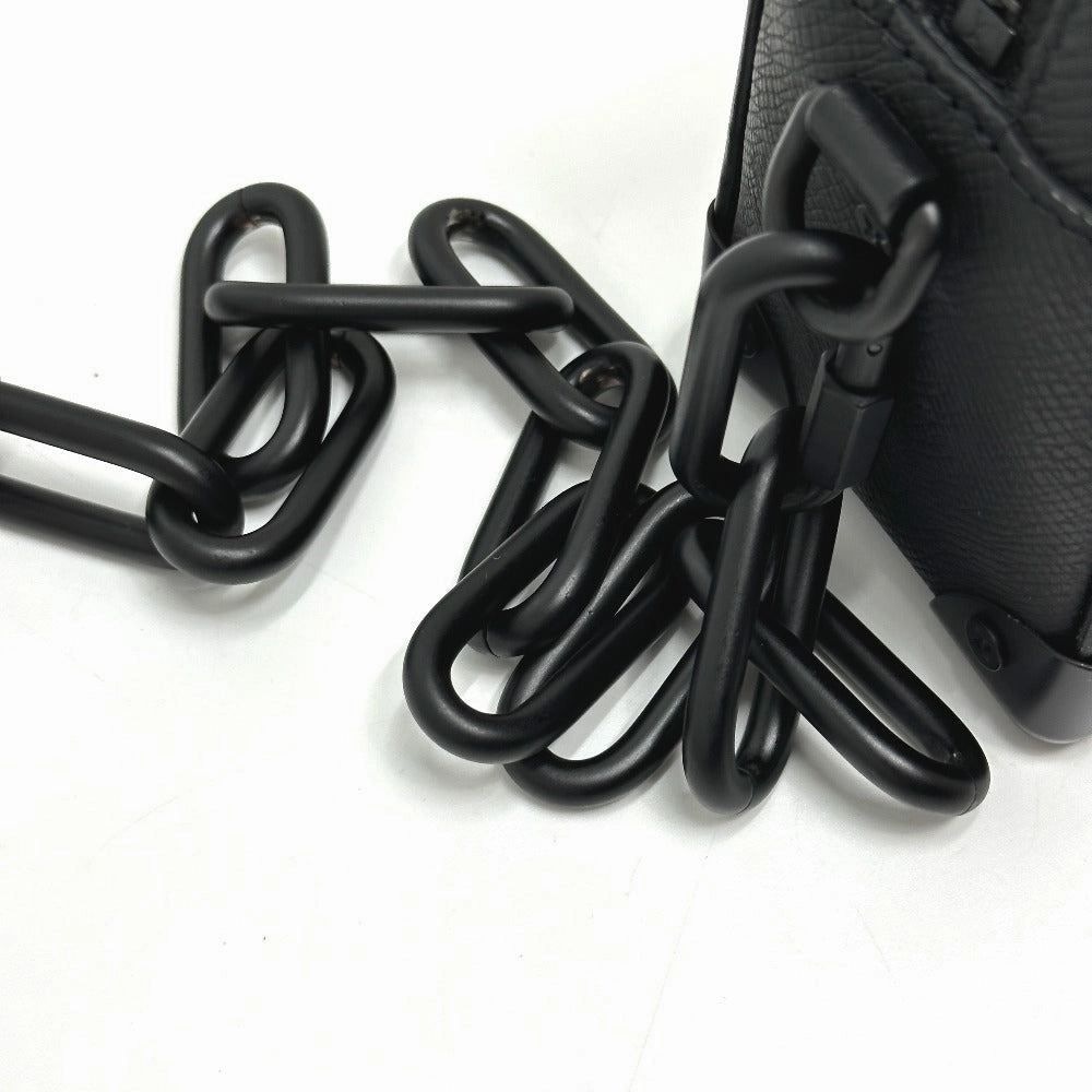 LOUIS VUITTON Shoulder Bag M30351 Taiga Leather black Taiga Mini soft trunk mens