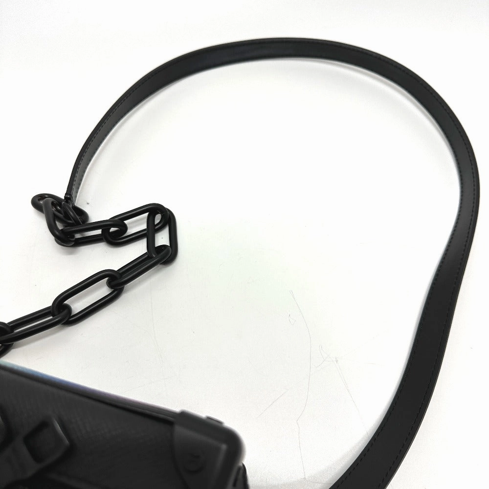 LOUIS VUITTON Shoulder Bag M30351 Taiga Leather black Taiga Mini soft trunk mens