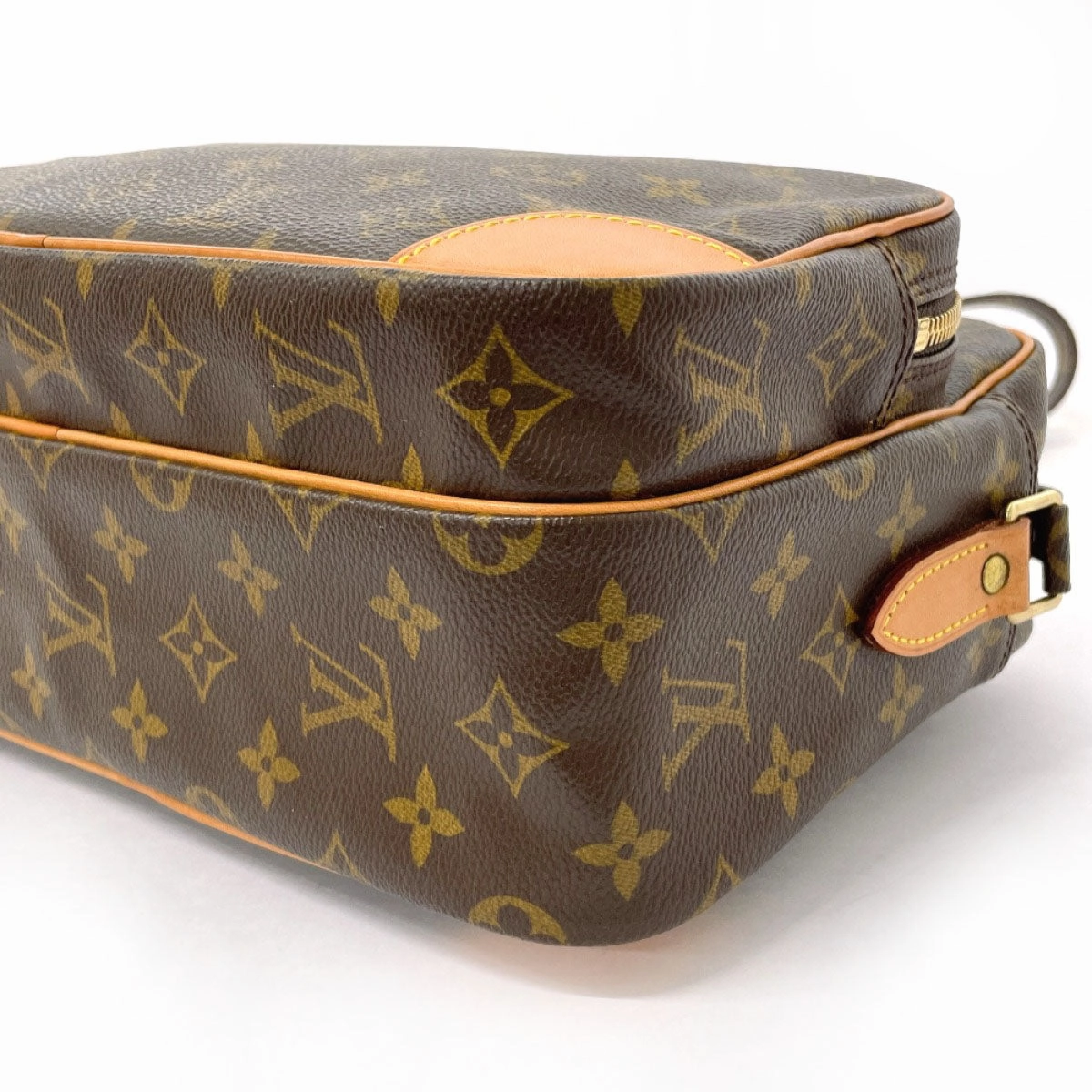 LOUIS VUITTON Shoulder Bag M45244 Monogram canvas, tanned leather Brown Nil PM