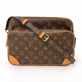 LOUIS VUITTON Shoulder Bag M45244 Monogram canvas, tanned leather Brown Nil PM