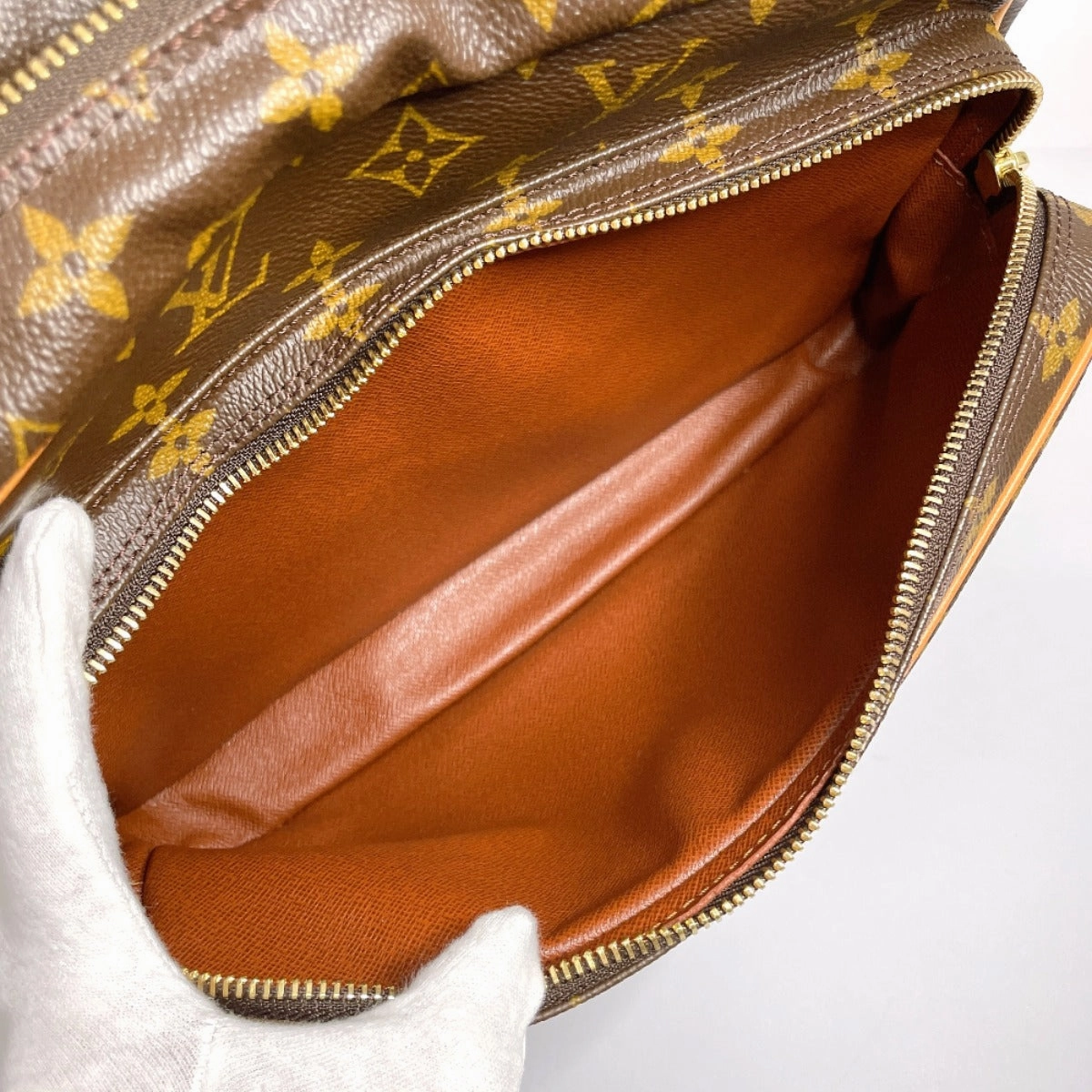LOUIS VUITTON Shoulder Bag M45244 Monogram canvas, tanned leather Brown Nil PM