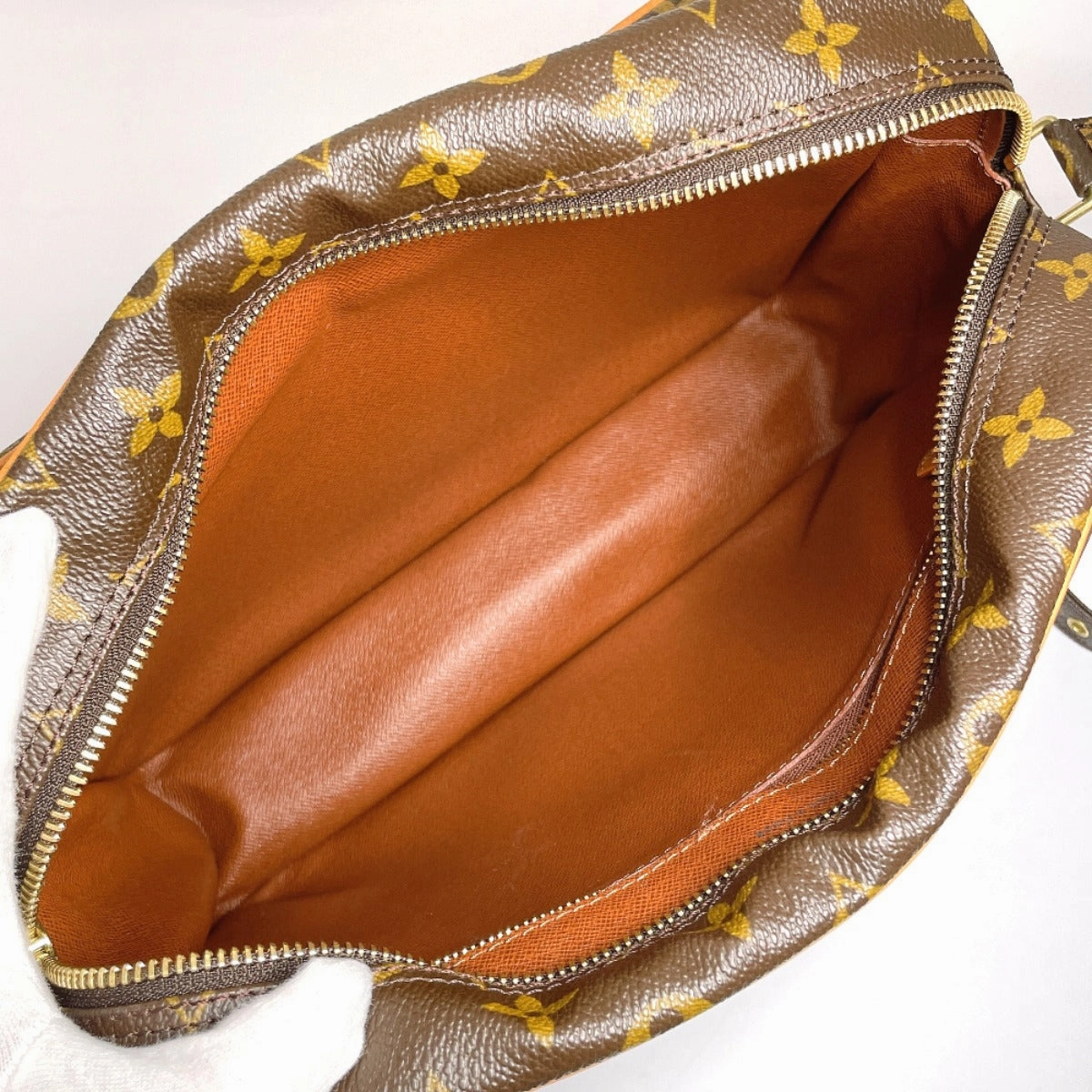LOUIS VUITTON Shoulder Bag M45244 Monogram canvas, tanned leather Brown Nil PM