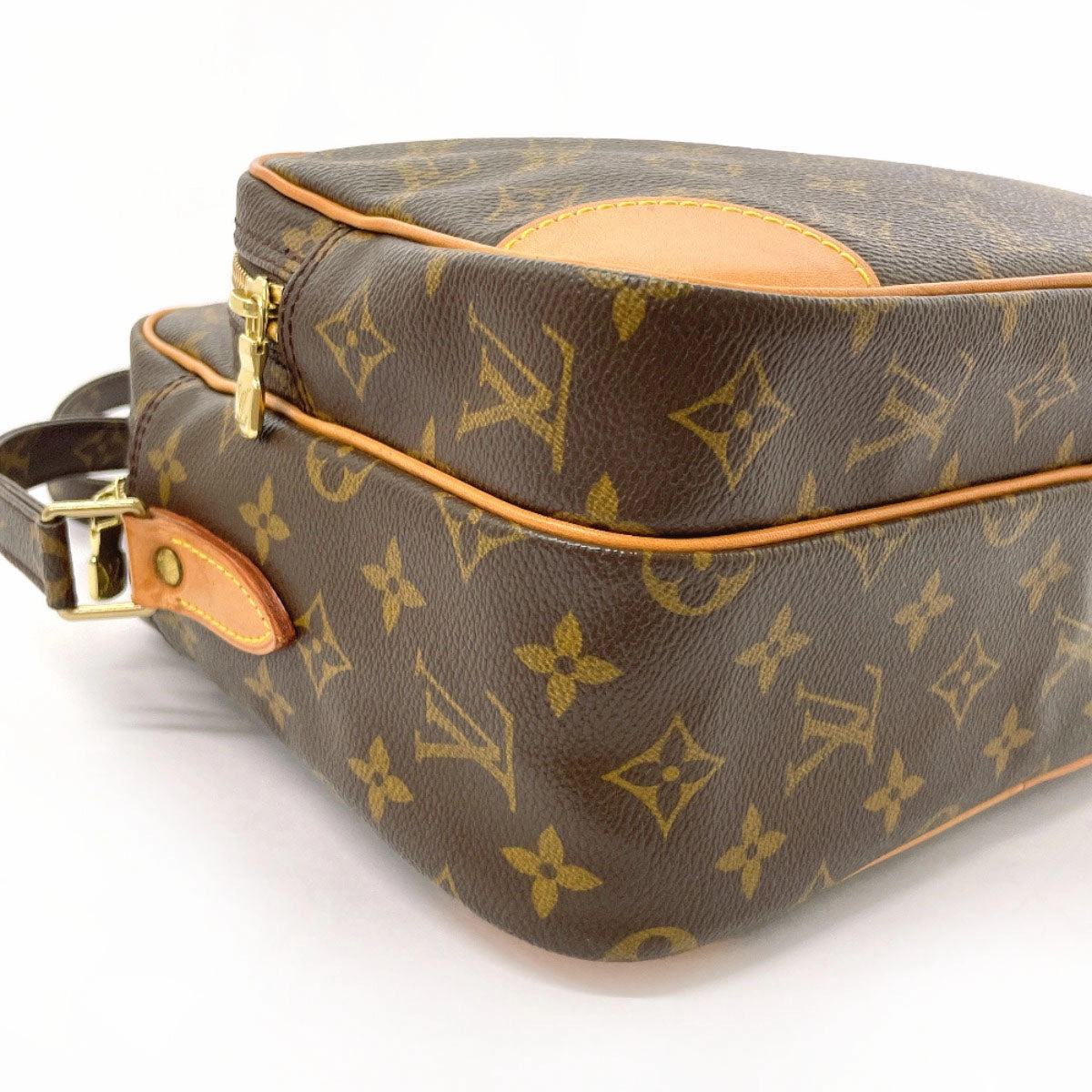 LOUIS VUITTON Shoulder Bag M45244 Monogram canvas, tanned leather Brown Nil PM