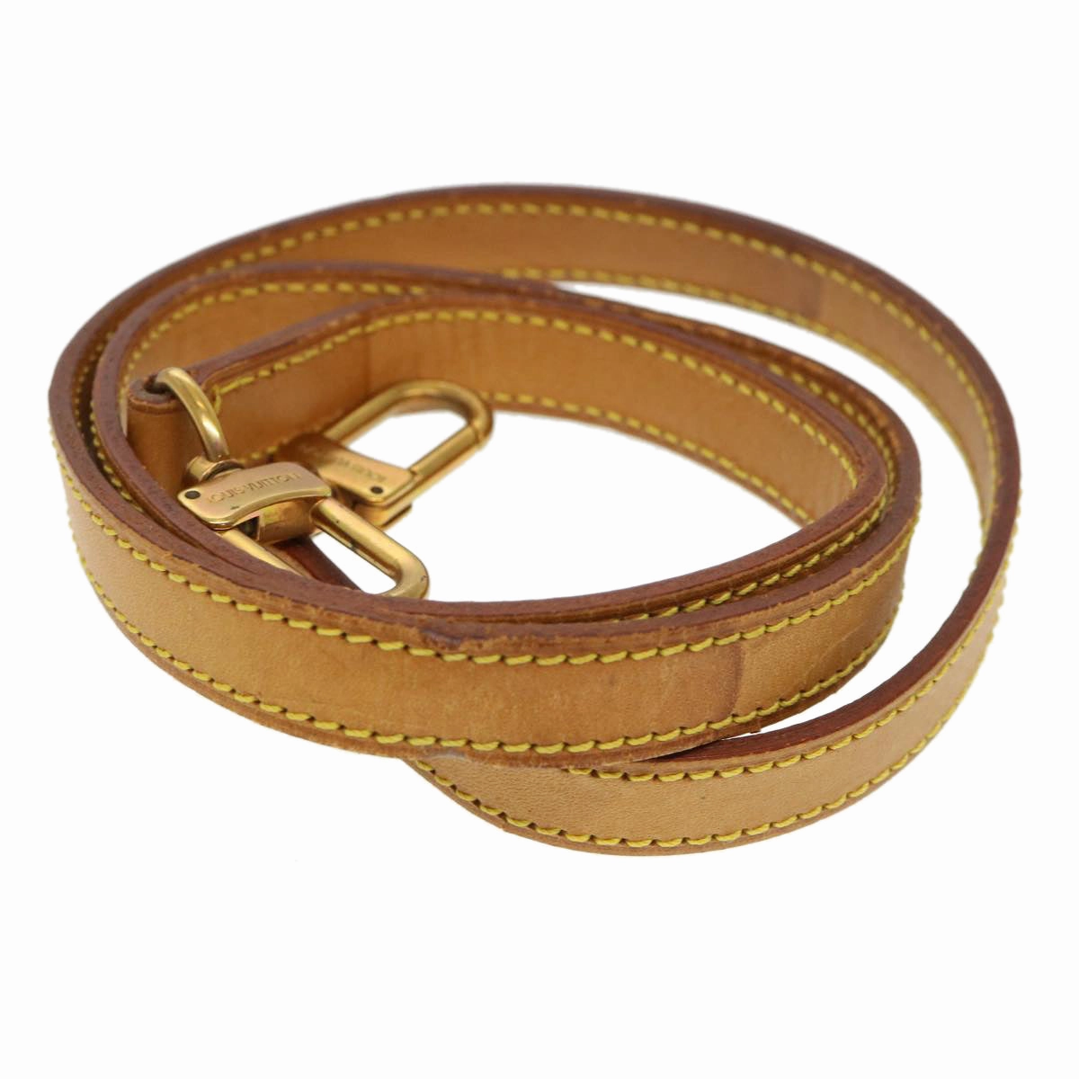 LOUIS VUITTON Shoulder Strap Leather 35.4"" Beige LV 39721