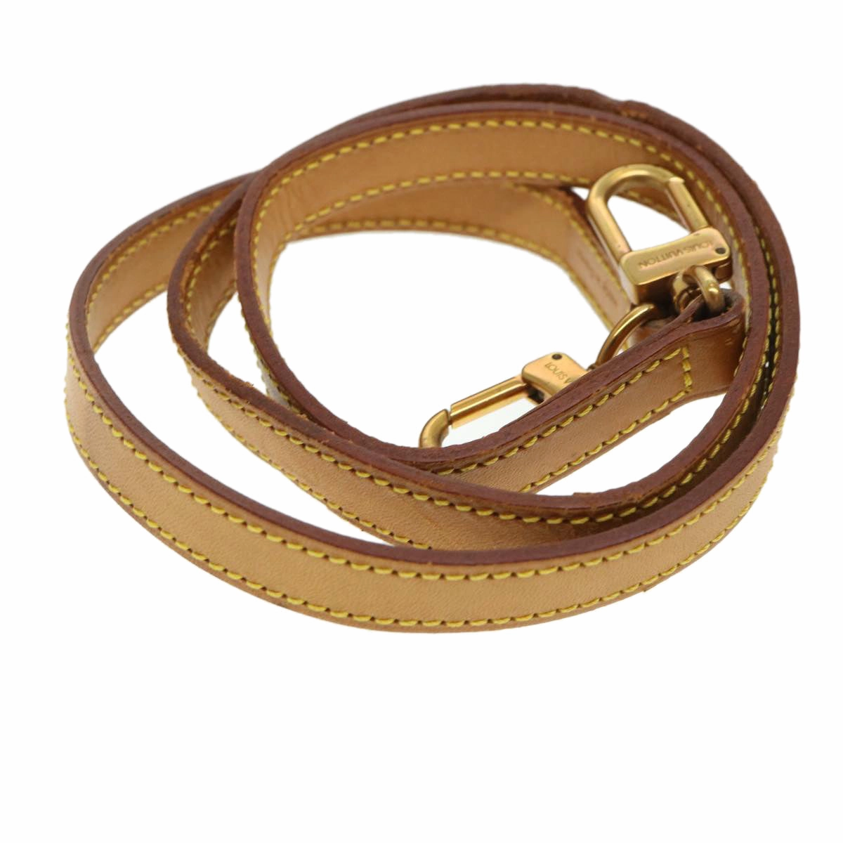 LOUIS VUITTON Shoulder Strap Leather 35.4"" Beige LV 39721