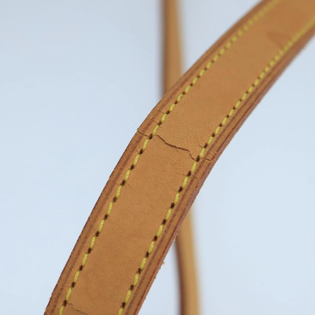 LOUIS VUITTON Shoulder Strap Leather 43.7"" Beige LV 101987
