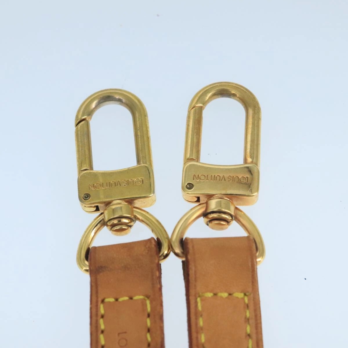 LOUIS VUITTON Shoulder Strap Leather 43.7"" Beige LV 101987
