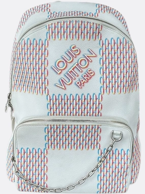 Louis Vuitton White Damier Spray Racer Backpack
