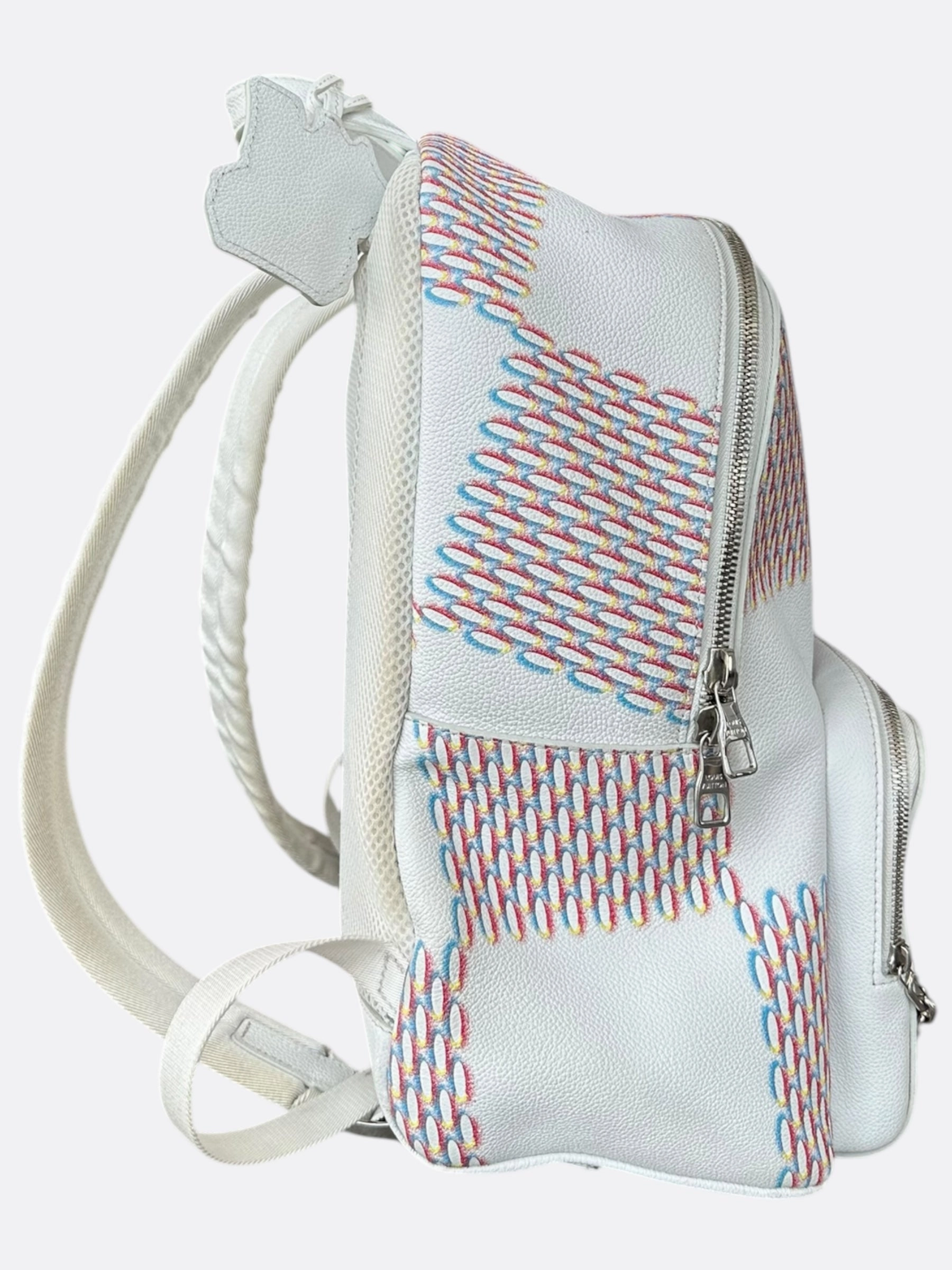 Louis Vuitton White Damier Spray Racer Backpack