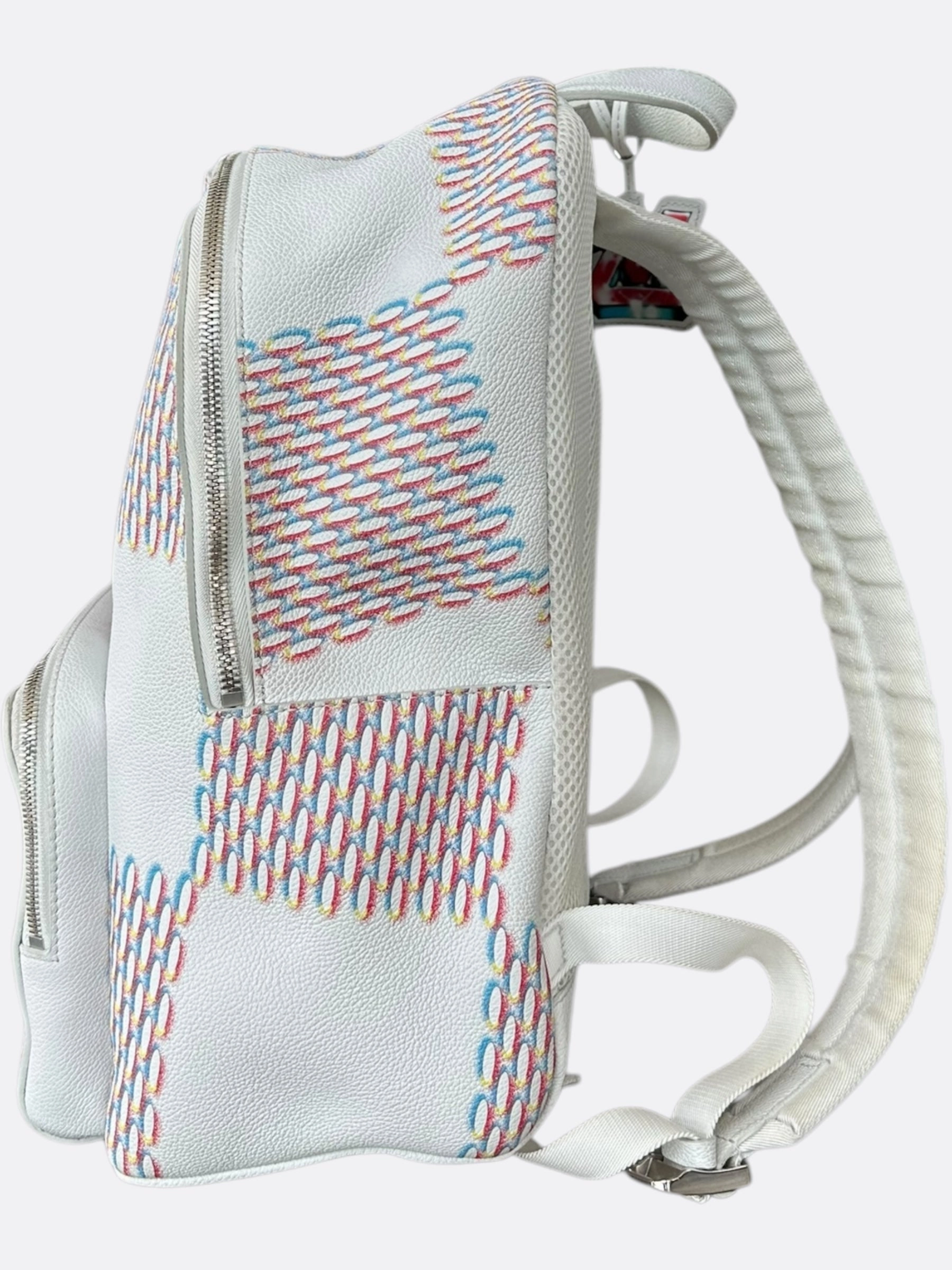 Louis Vuitton White Damier Spray Racer Backpack
