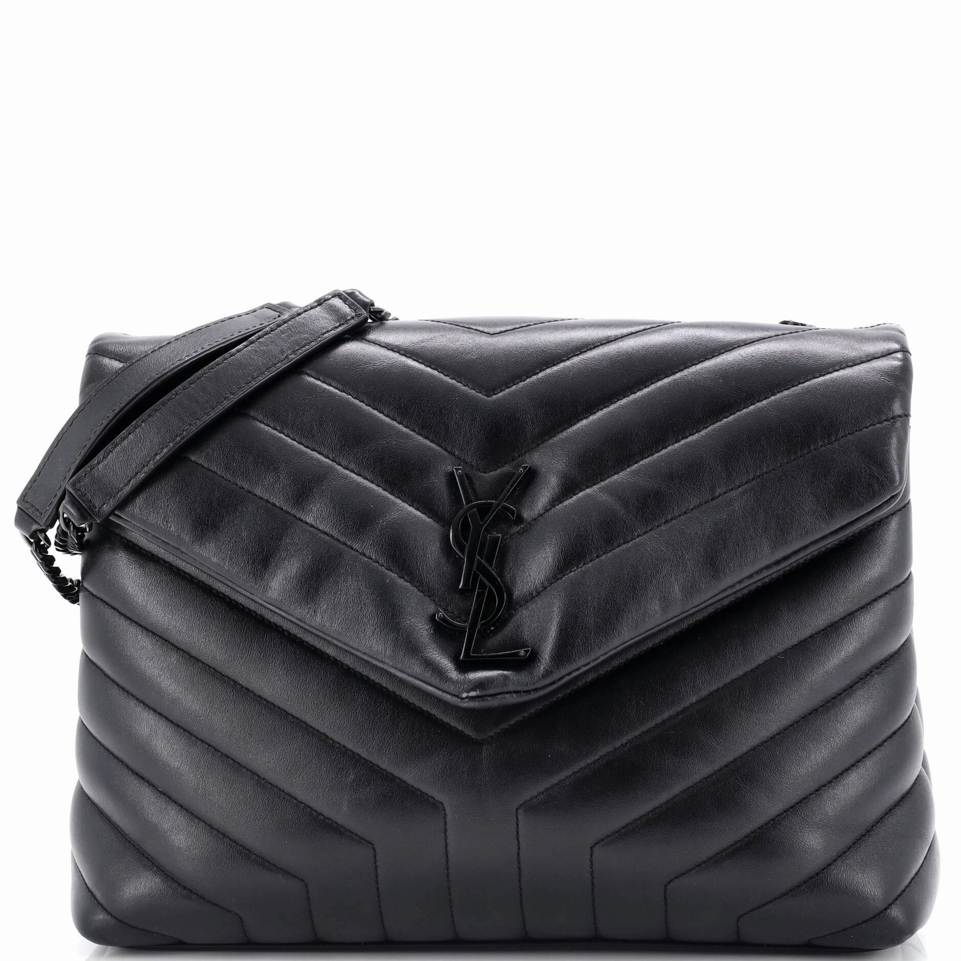 Loulou Shoulder Bag Matelasse Chevron Leather Medium