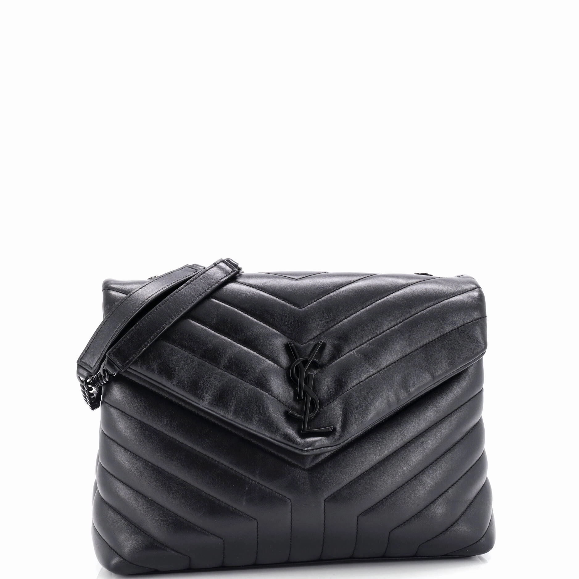 Loulou Shoulder Bag Matelasse Chevron Leather Medium