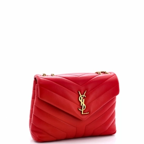 Loulou Shoulder Bag Matelasse Chevron Leather Small