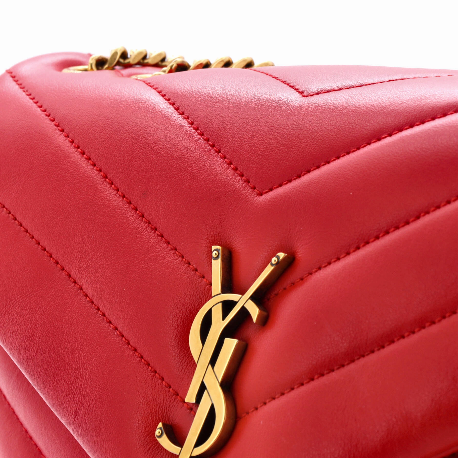 Loulou Shoulder Bag Matelasse Chevron Leather Small