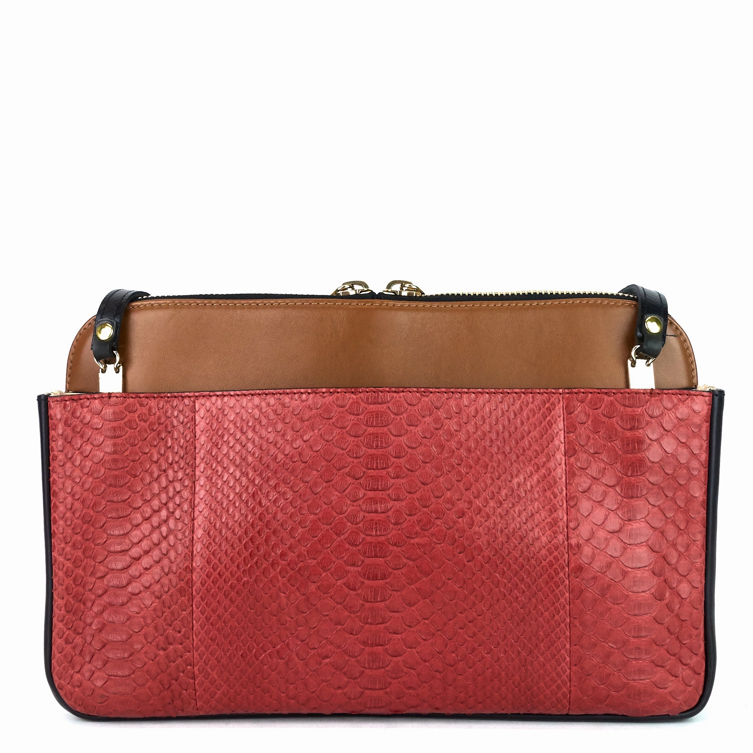 Lucy Python and Calfskin Leather Bag