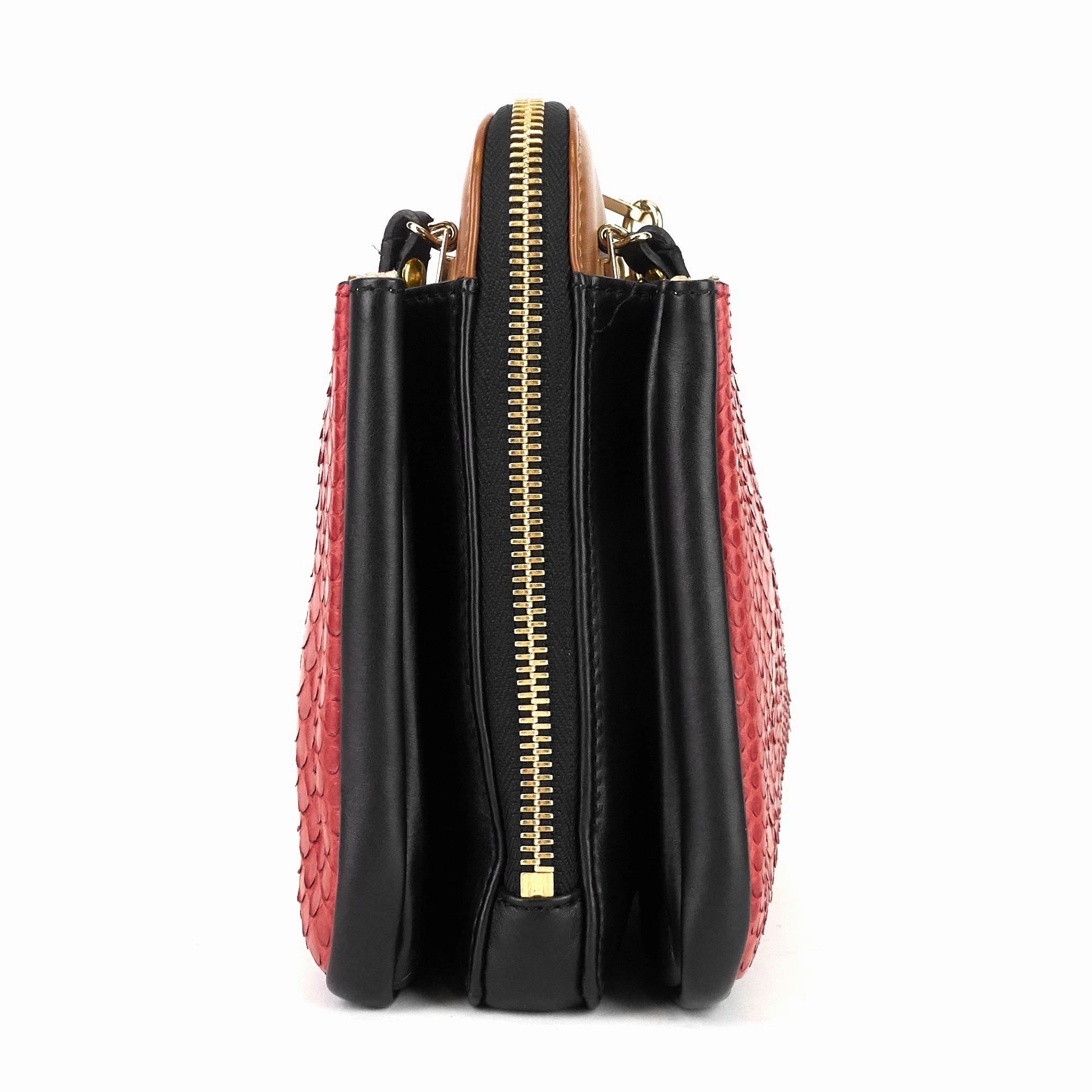 Lucy Python and Calfskin Leather Bag