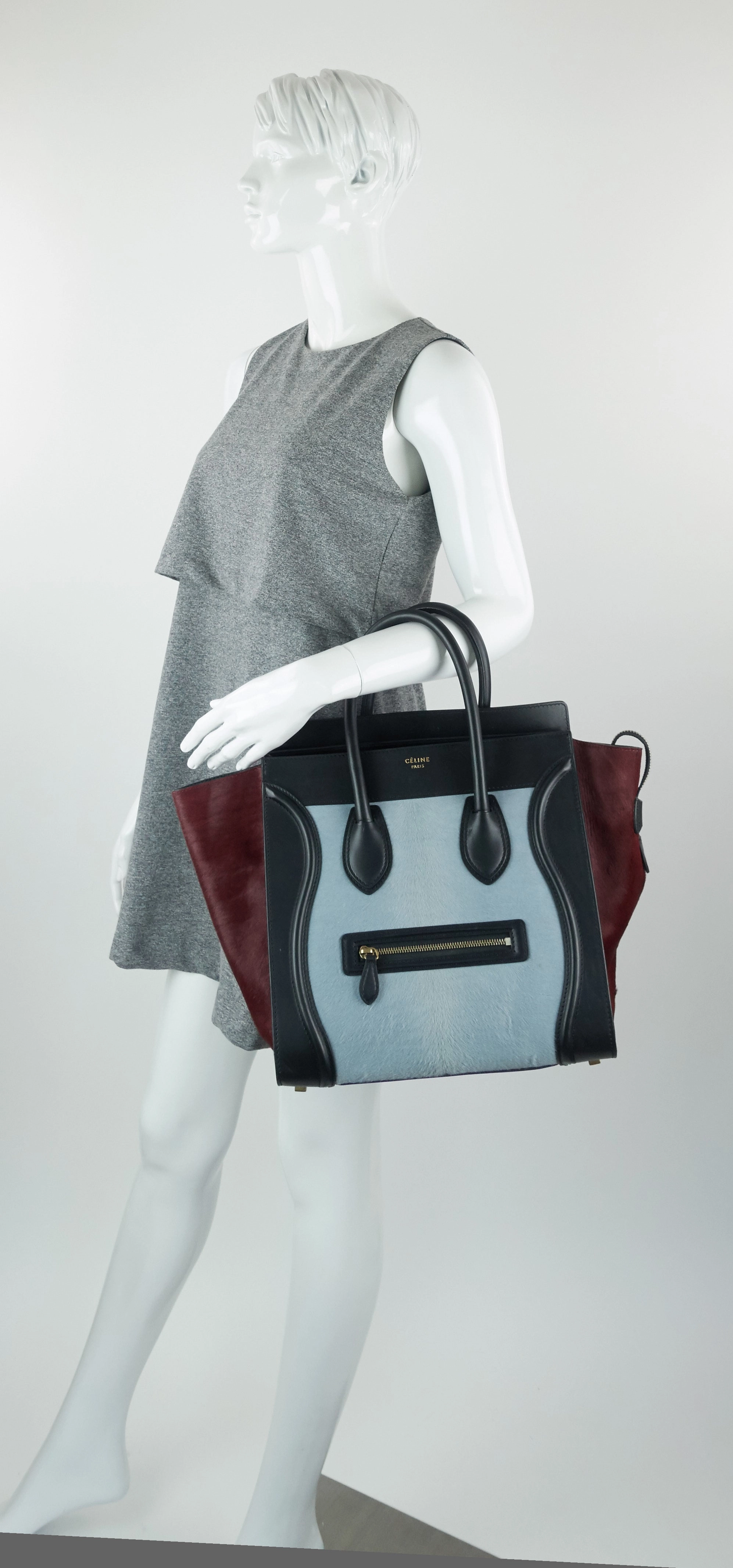 Luggage Leather and Pony Hair Mini Bag