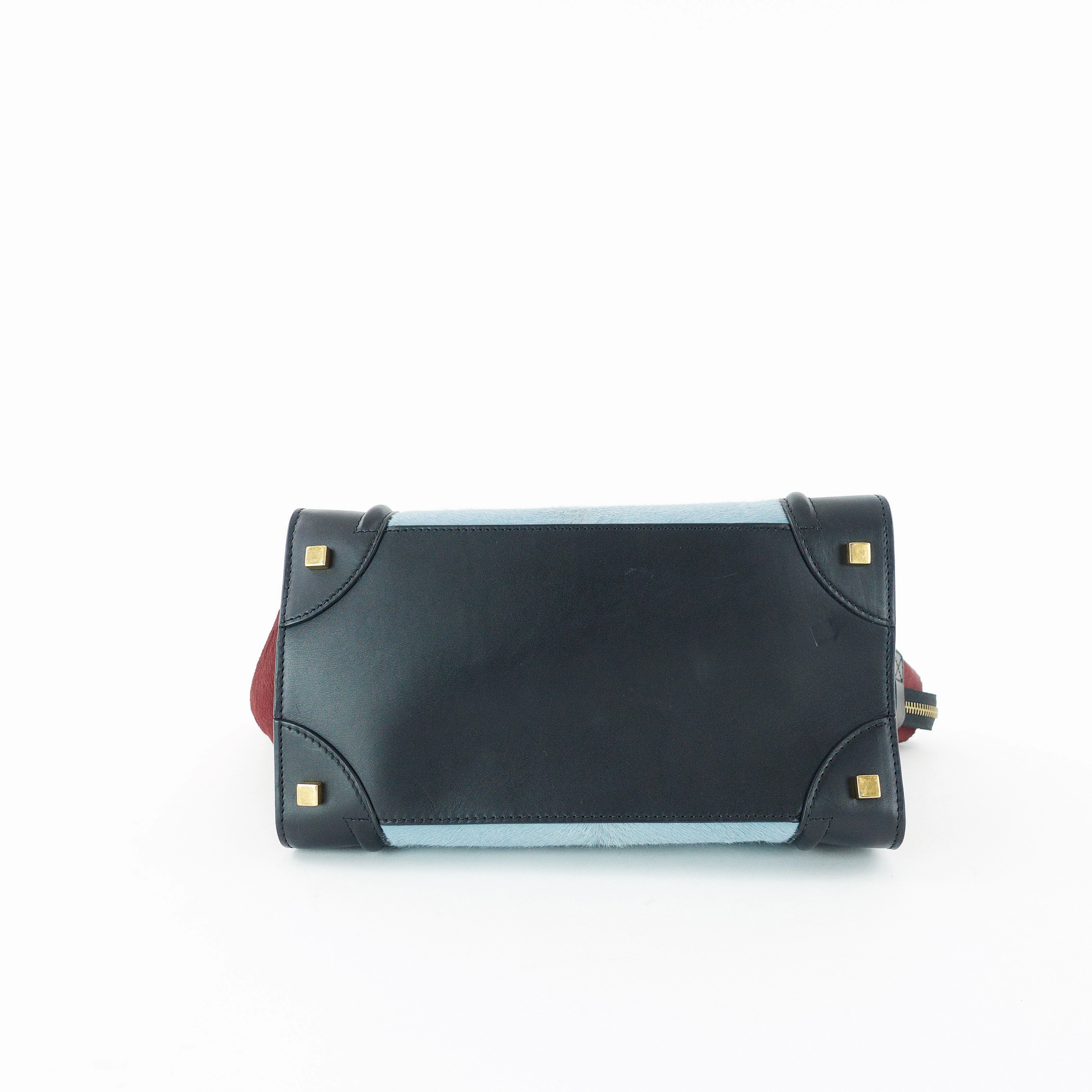 Luggage Leather and Pony Hair Mini Bag
