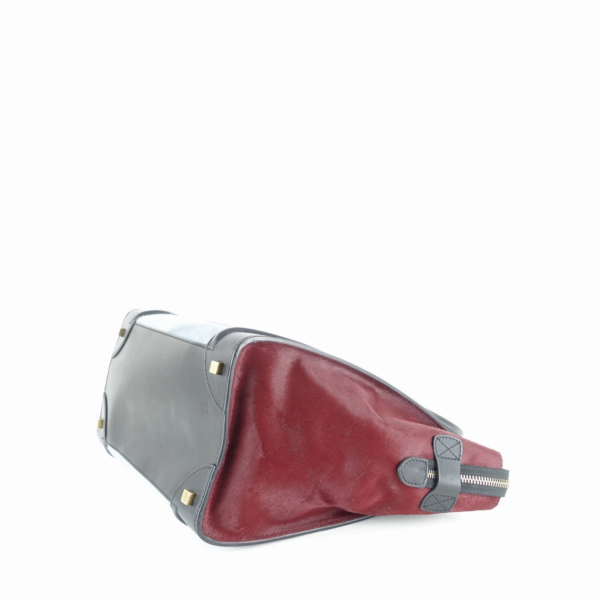 Luggage Leather and Pony Hair Mini Bag