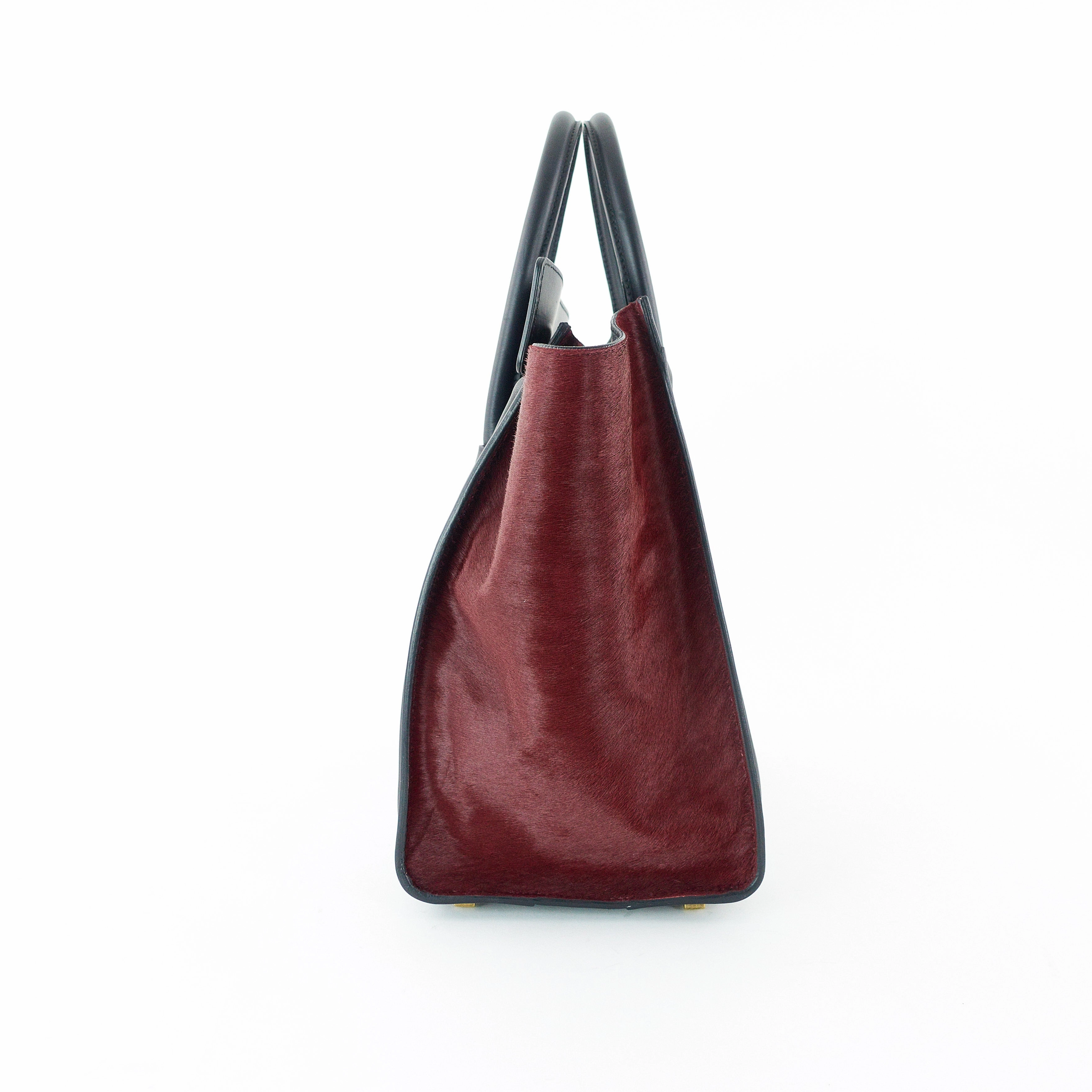 Luggage Leather and Pony Hair Mini Bag