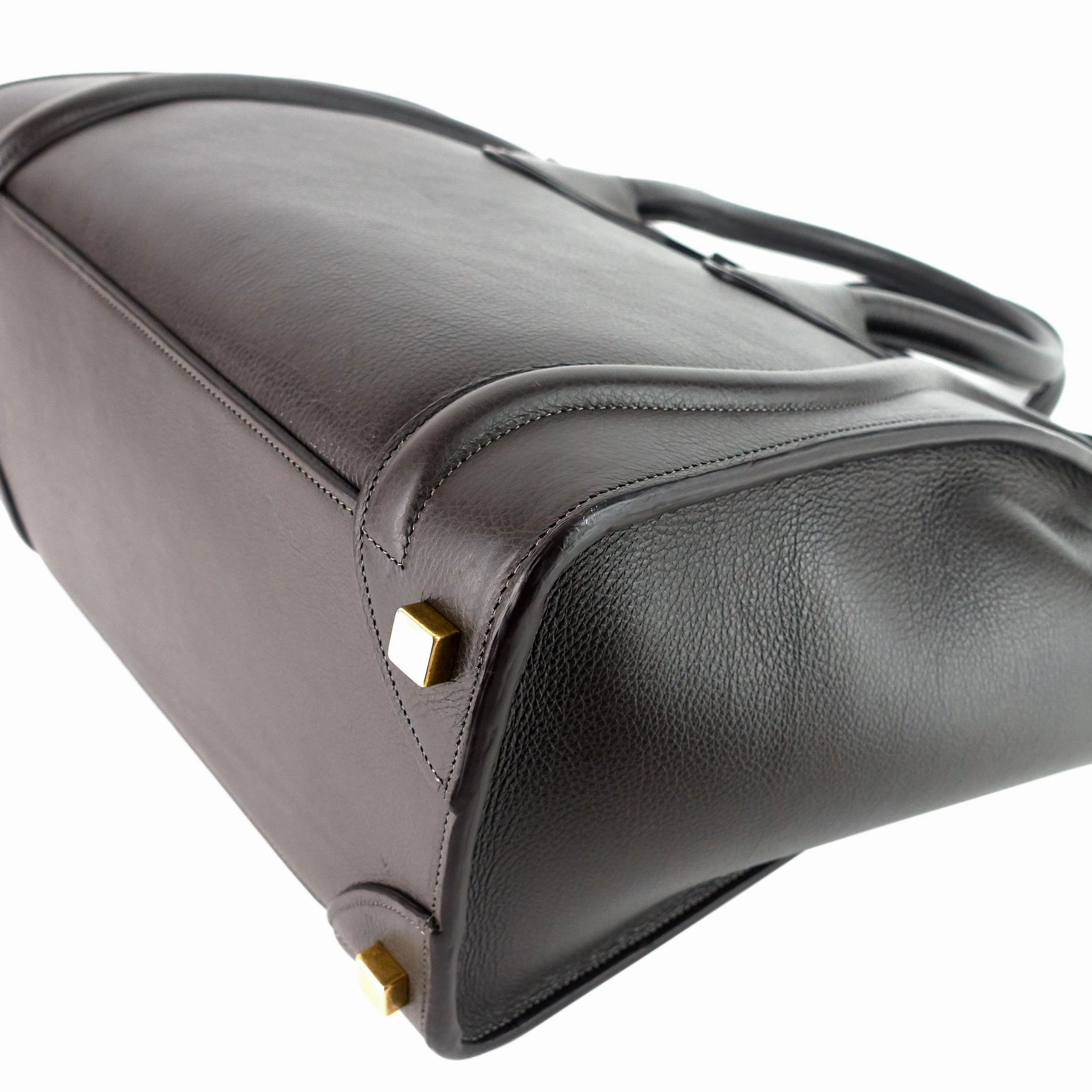 Luggage Micro Grainy Calfskin Leather Bag