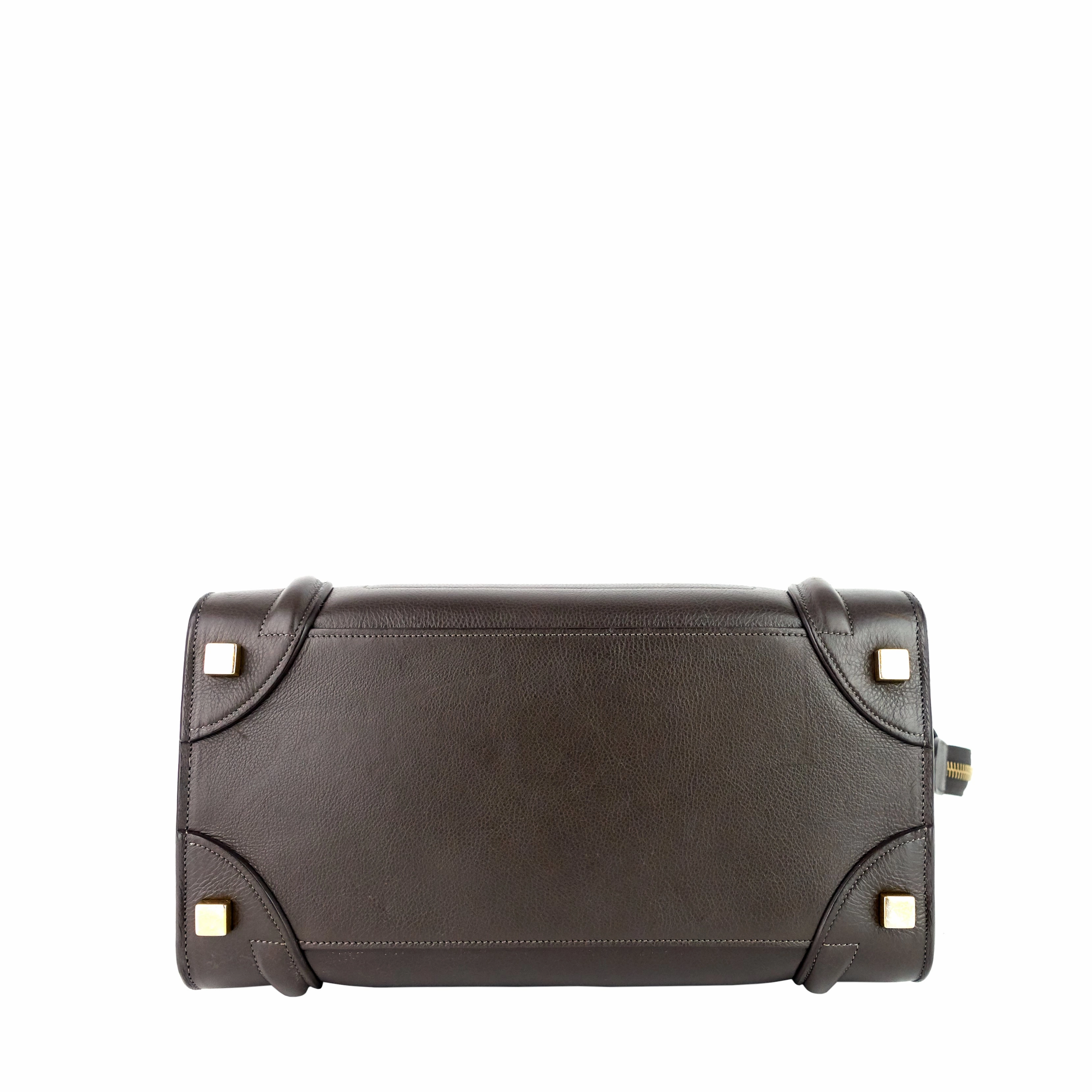 Luggage Micro Grainy Calfskin Leather Bag