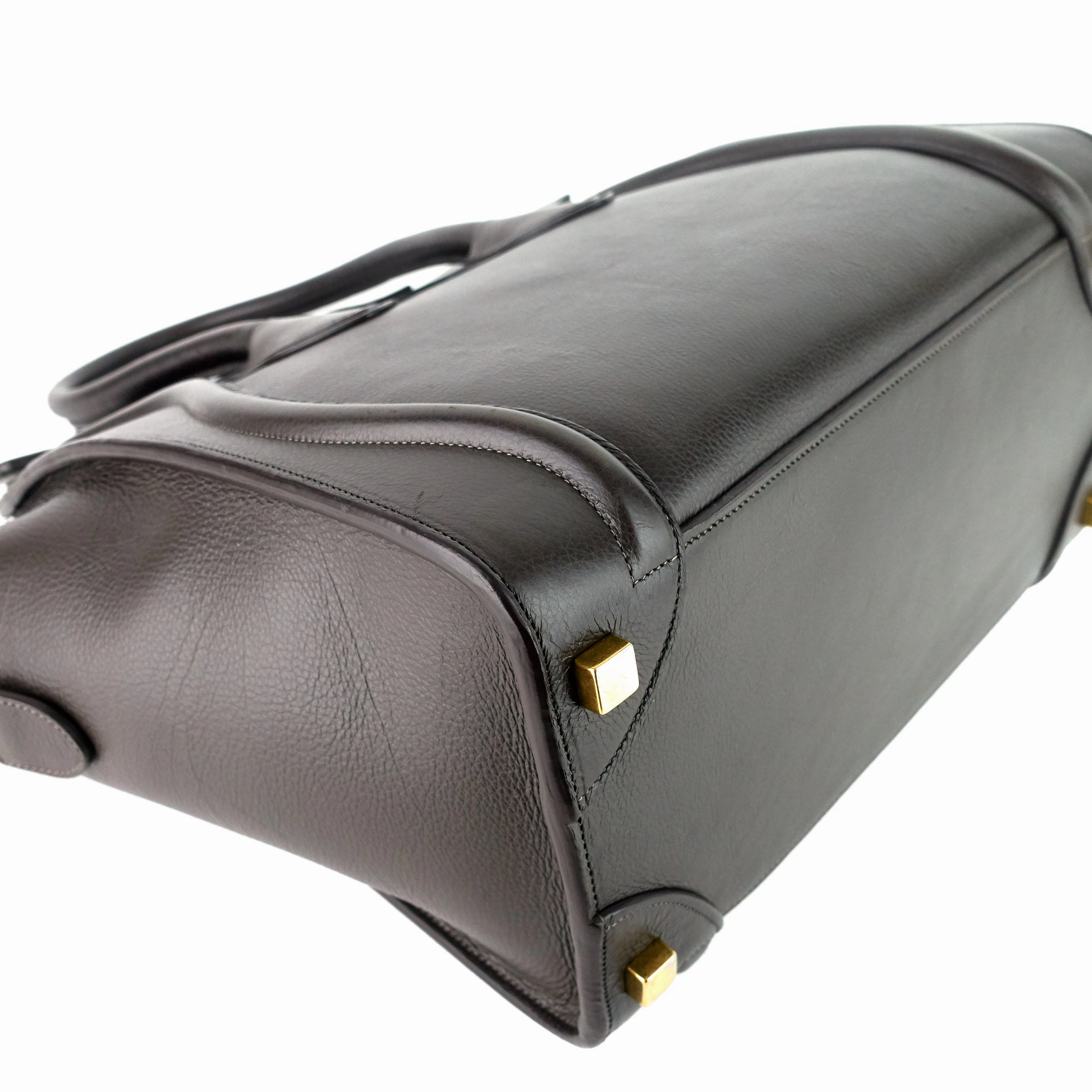 Luggage Micro Grainy Calfskin Leather Bag