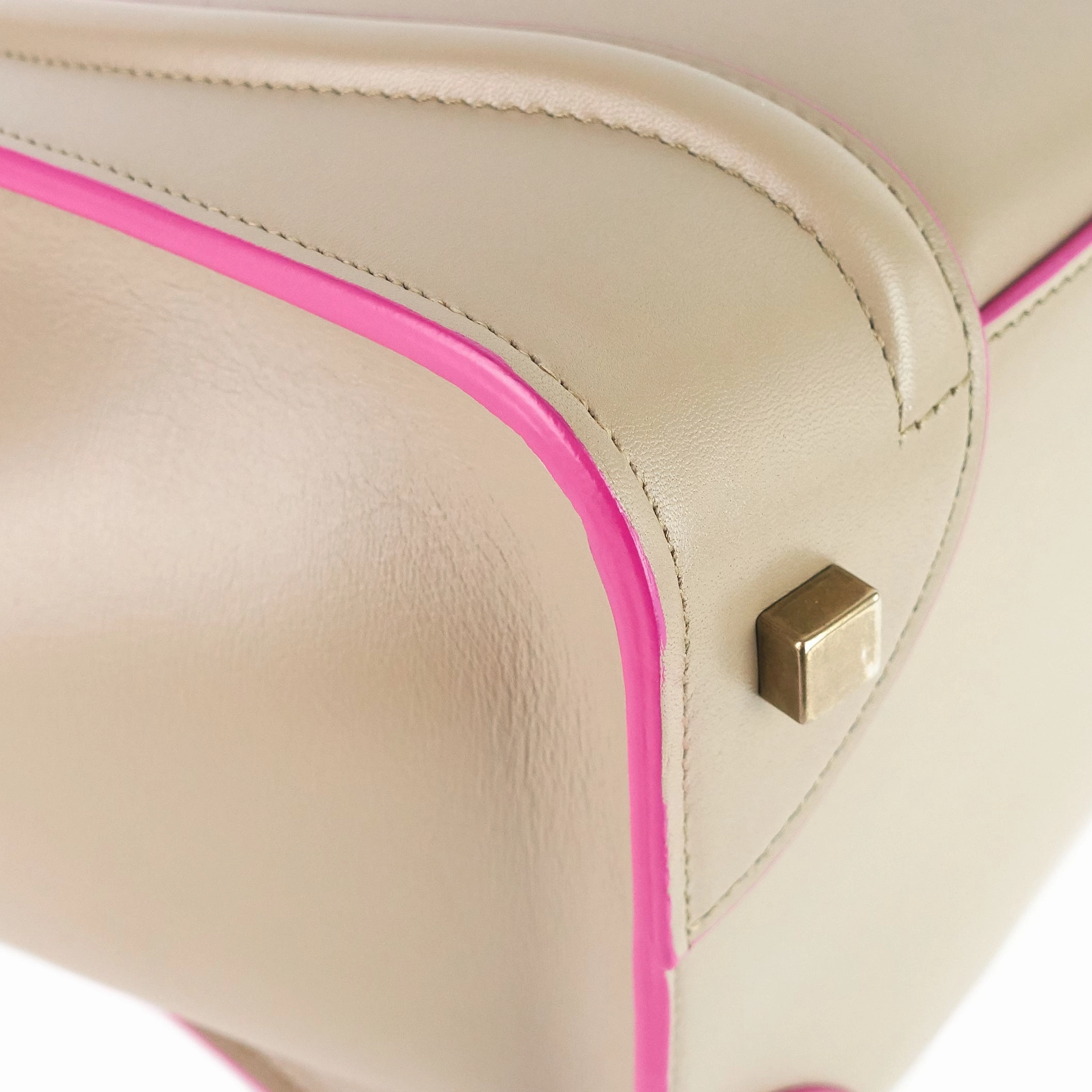 Luggage Mini Calfskin Leather Handbag