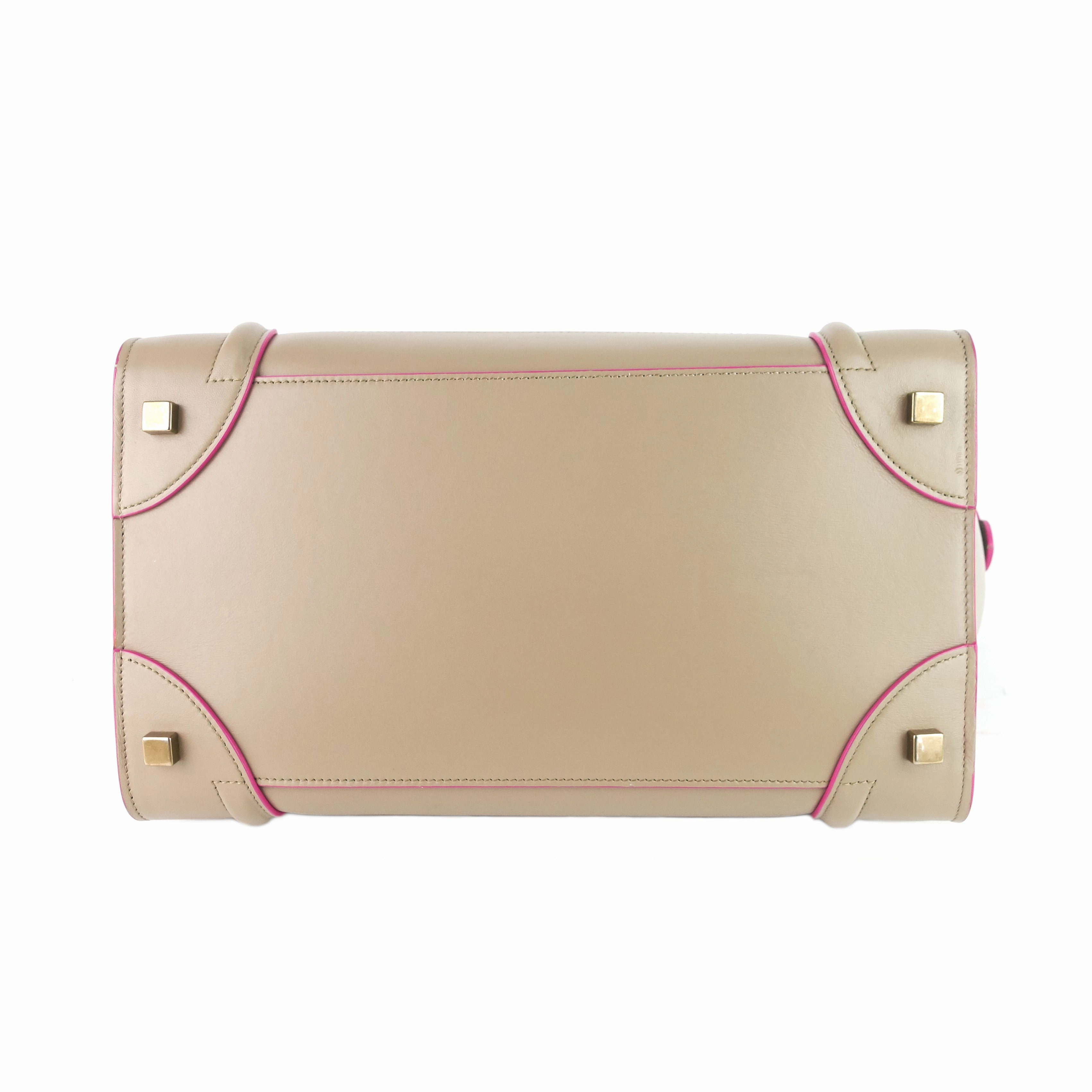 Luggage Mini Calfskin Leather Handbag