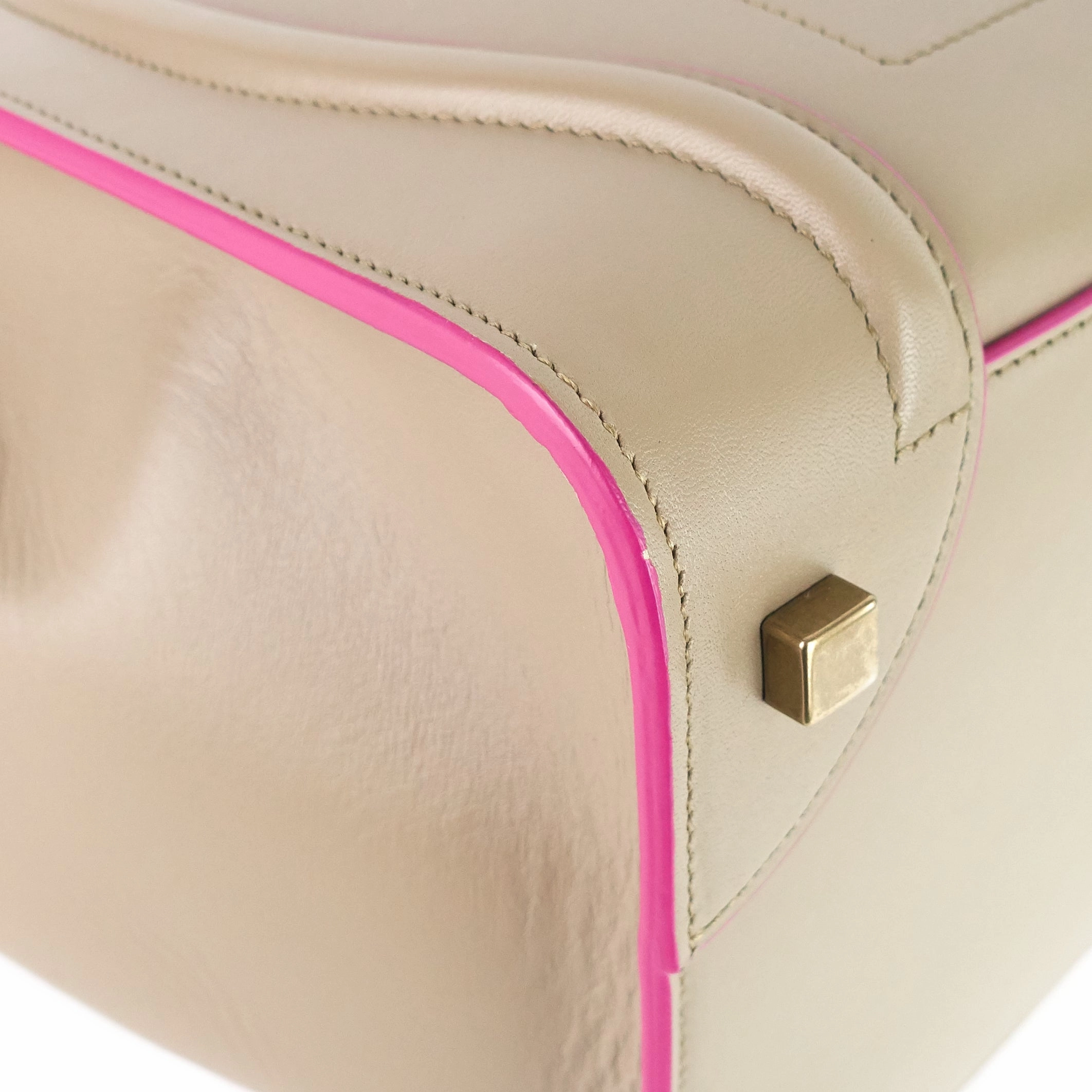 Luggage Mini Calfskin Leather Handbag